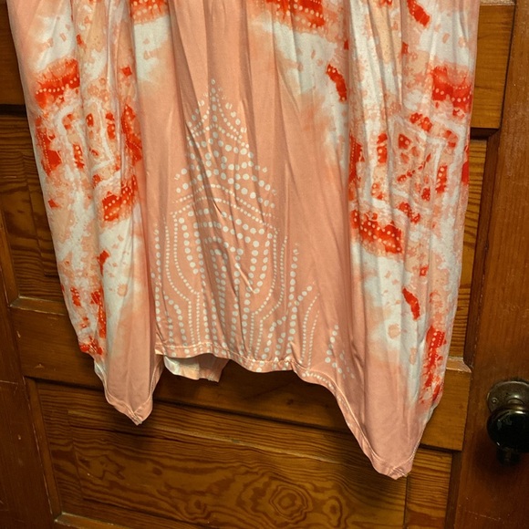 Soma summer dress.  Peach tie dye.   With pockets. - Picture 3 of 4